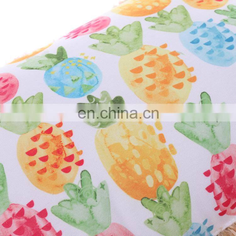 Watercolor Fruit Pineapple Decorative Pillow Cases Spun-Spun Square Cushion Covers for Home Sofa Couch