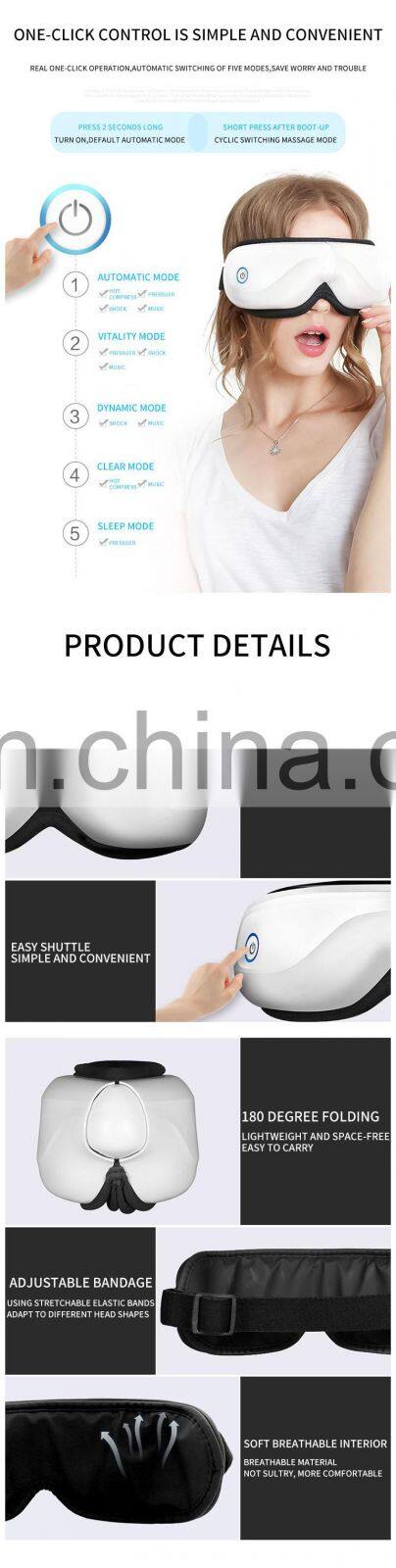 USB Bluetooth Electronic Portable Vibration Smart Eye Massager Heated