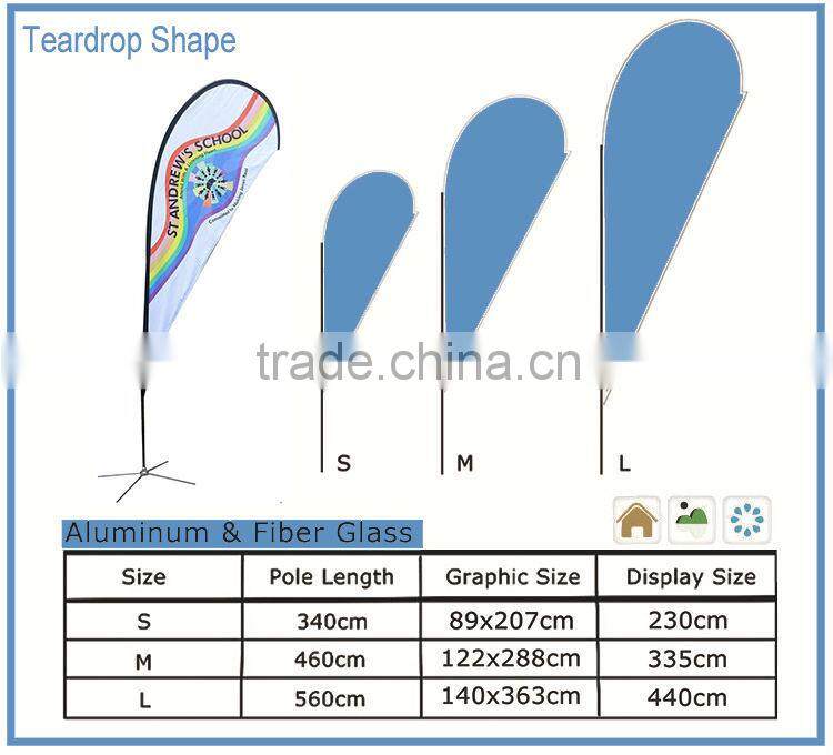 Top quanity best price in China Jiangmen feather flying banner flags, advertising flying banner