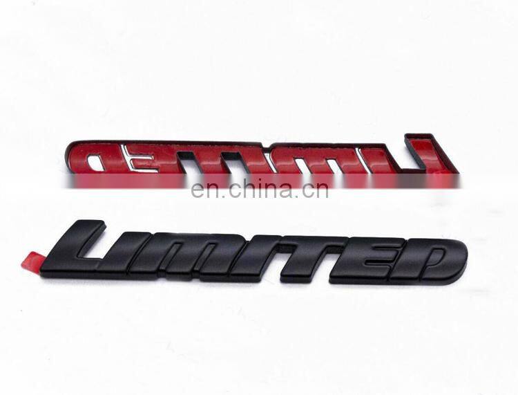 Car Body Sticker Overlay Limited Black Letter Car Emblem Badge
