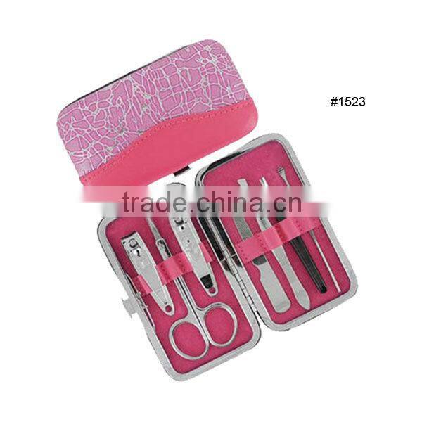 6pcs Pink color lightning popular manicure sets