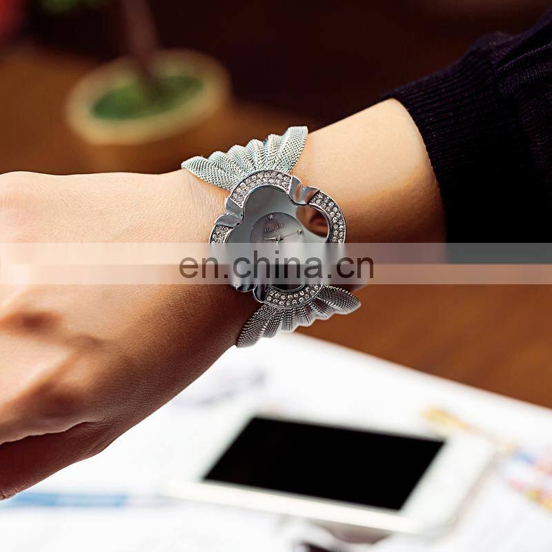 BAOHE JA002-A 2pc Women Quartz Watch Fashion Luxury Brand Diamond Butterfly Gold Watch For Women