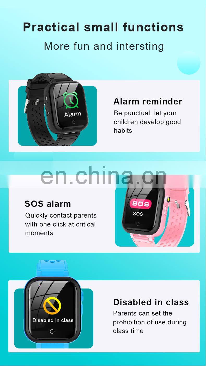 Outdoors gps tracking device smartwatch long life battery sim sos touch camera child mobile watch phone