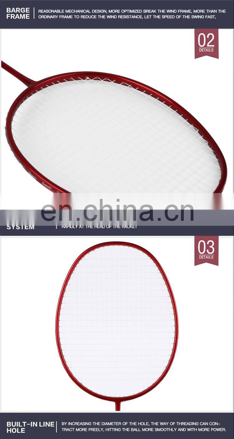 Custom High Quality Durable badminton rackets raket 30T carbon fiber badminton racquets for Tournament