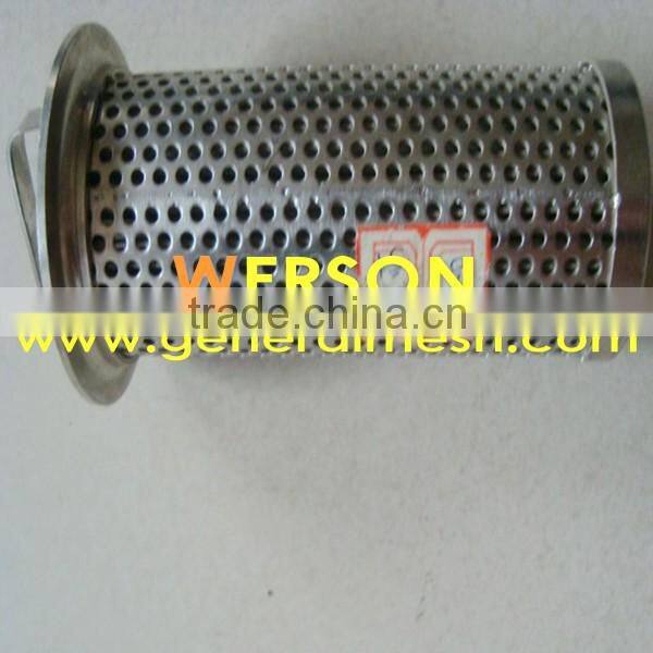 stainless steel Perforated Strainer Basket for filter housing | generalmesh