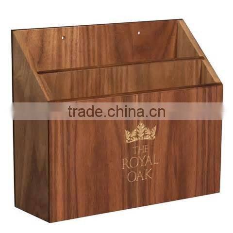Hot Sale Restaurant Wooden Menu Holder Power Bank Wholesale Table Stand Drink Menu Card Holder