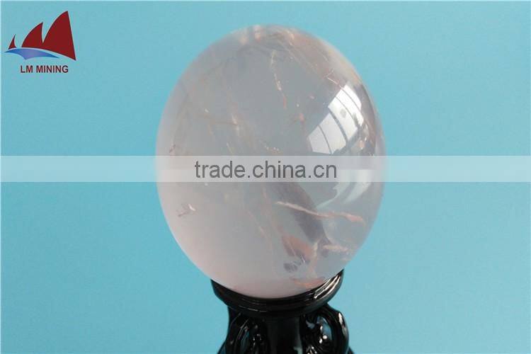 Natural Rose Quartz Crystal Balls + Stands