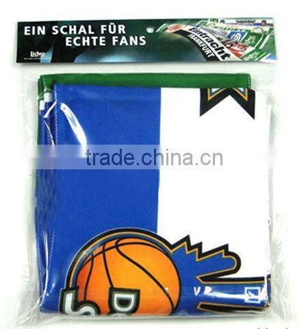China factory wholesale world cup satin football scarf/digital printing scarf