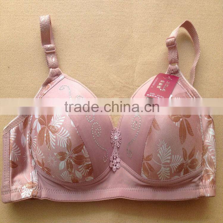 1.07USD 36-42C Cup High Quality Adjustable Fashional Ladies Sexy Bra Without Rim Inside, Push Up Bra For Fat Women (gdwx198)