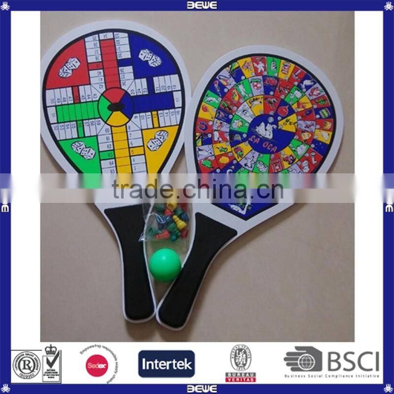Cheap Colorful Customized Wood Beach Racket