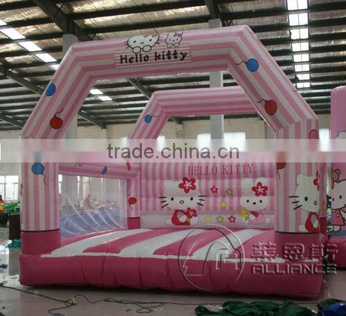2014 New Hello Kitty castle pvc inflatable playground for kids