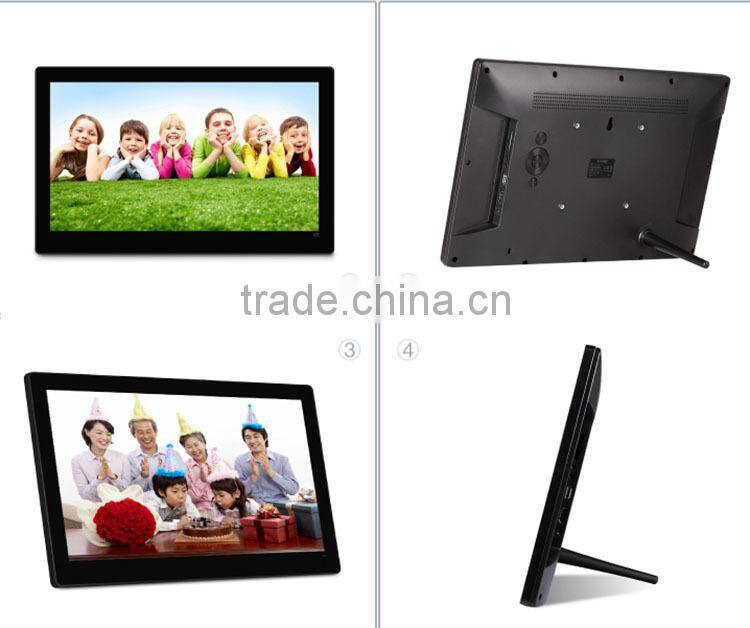15 inch digital photo frame advertising kiosk Display(LCD 1920*1080,16:9, photo, music,1080P video play back, AV in,VESA)