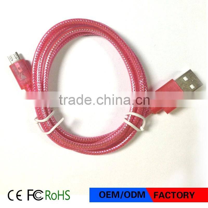 Factory Wholesale Hot Selling New Product Micro USB Cable with LED Light