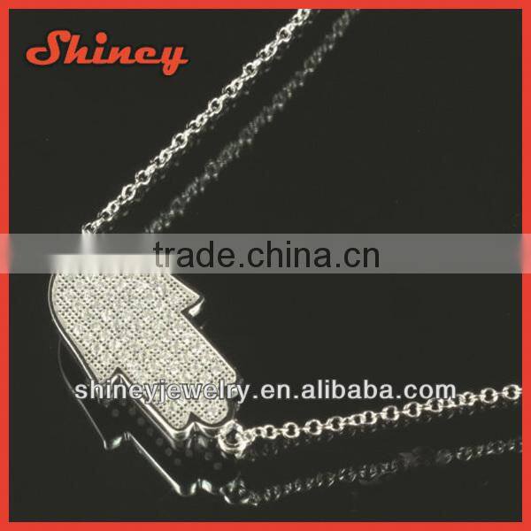 2 Pieces of Silver with Clear Iced Out Dog Tag Pendant with a 30 Inch Ball Chain Necklace