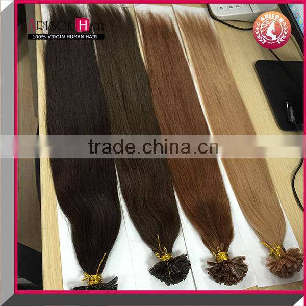 wholesale u tip hair extension,remy u tip keratin human hair extension, 100% cheap remy u tip hair extension who