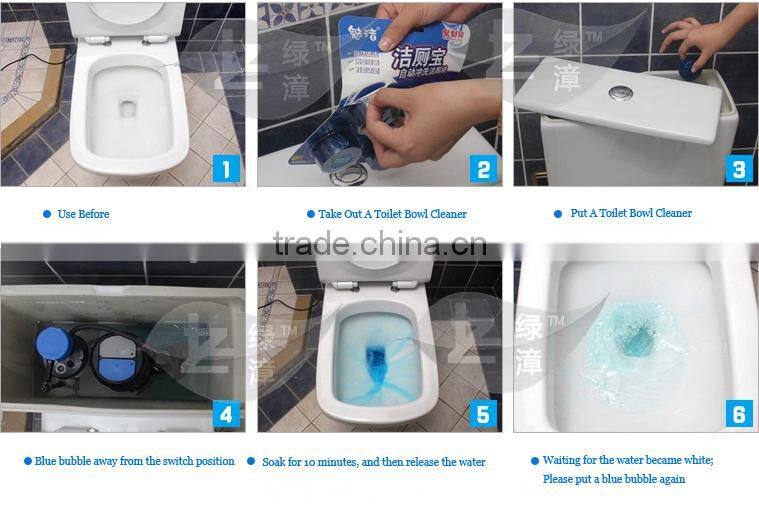 Glass Bottle Automatic Flushing Toilet bowl cleaner