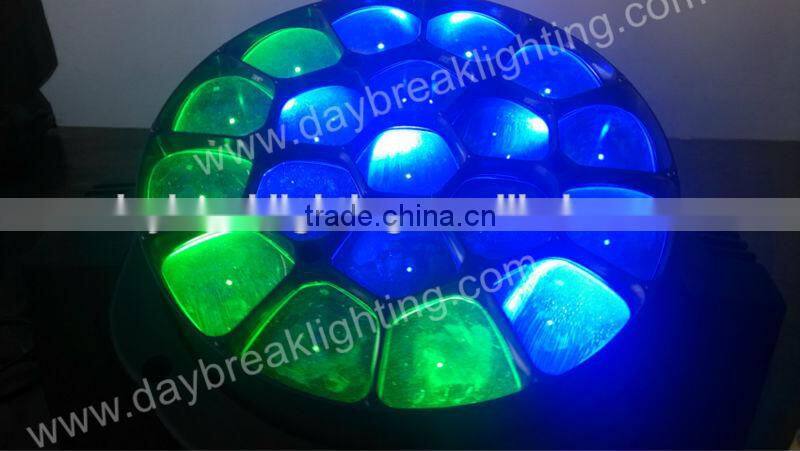 K10 bee eye led moving head with zoom 19 * 15w OSRA M B - EYE RGBW 4in1 , AC 90 - 240V