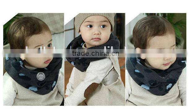 Best Selling Circle Loop Leopard Children Knitted Scarf