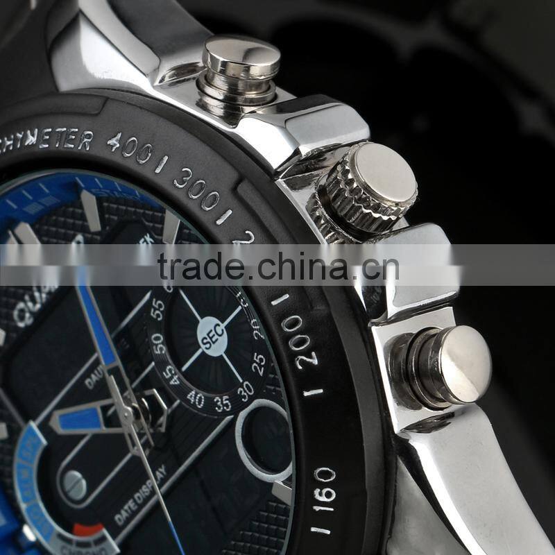 New Black & Blue Silicon Material Men Watches For Sport