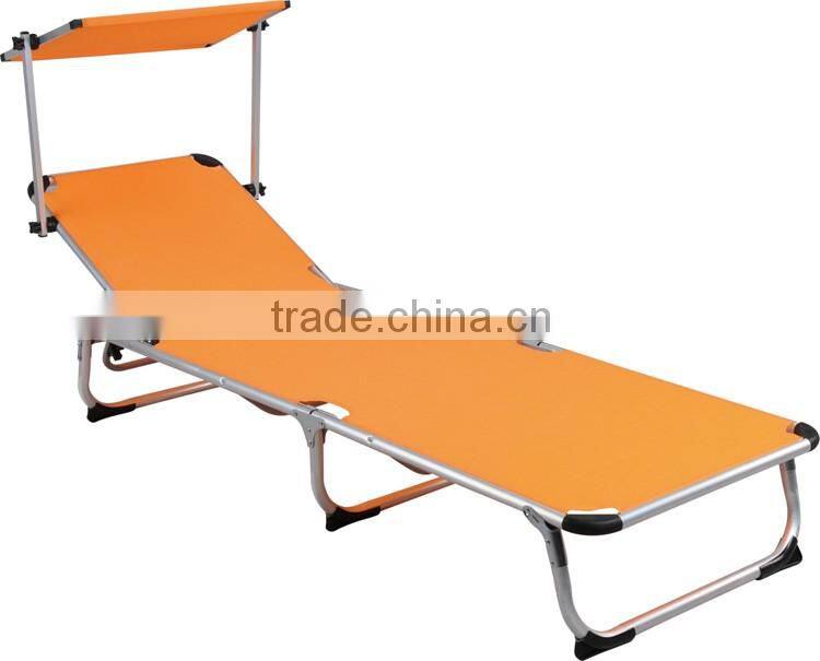 Beach Lounge Chair With Canopy Portable Leisure Ceiling Folding Beach Chair Outdoor Sun Lounge
