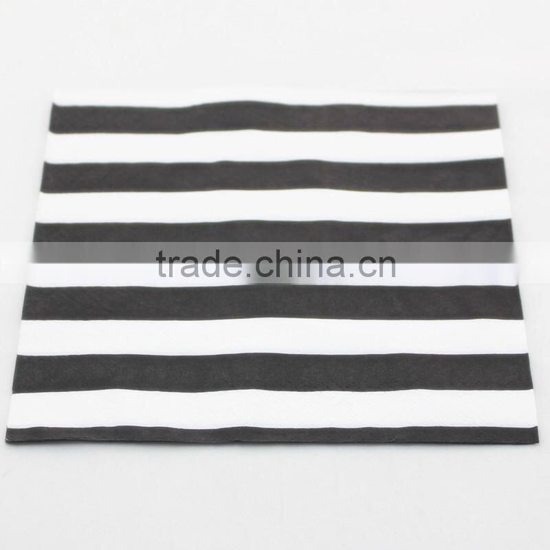 Enviromental High Quality Striped Tissue Paper Napkins for Party Favor