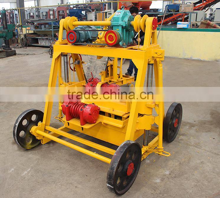 FL40-3B movable cement hollow block machine in Mozambique for small business