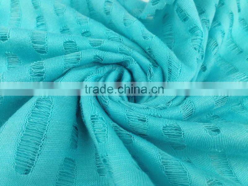 2015 china hot sale 100% polyester knitting jacquard fabric for dress