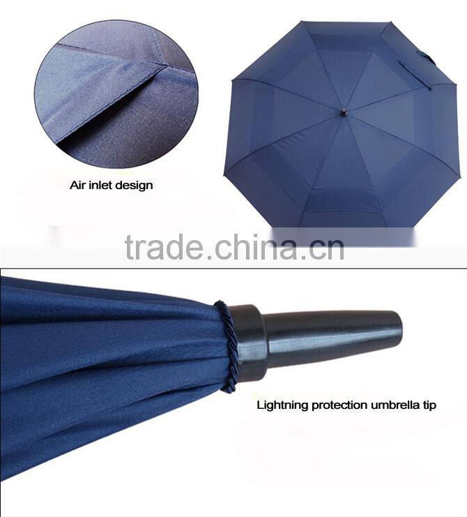 30 inch double layer automatic blue golf umbrellas