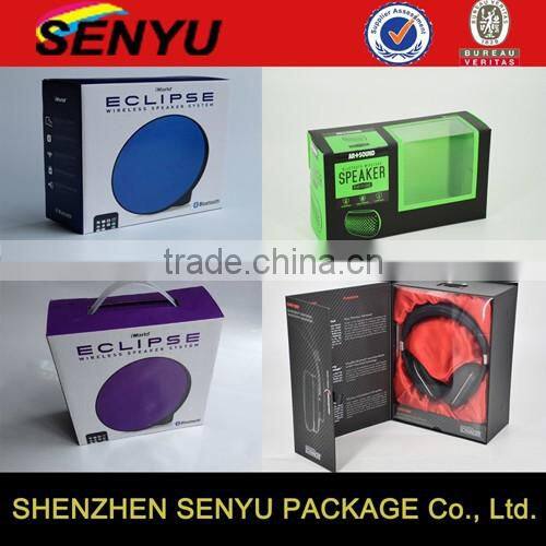 custom logo printed design, high quality and fancy headphone cardboard box packaging