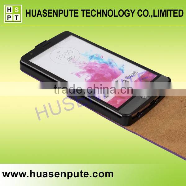 Alibaba Express Vertical Flip Genuine Leather Case For LG G3 Beat