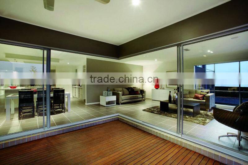Aluminium sliding door with double glazing glass with large size