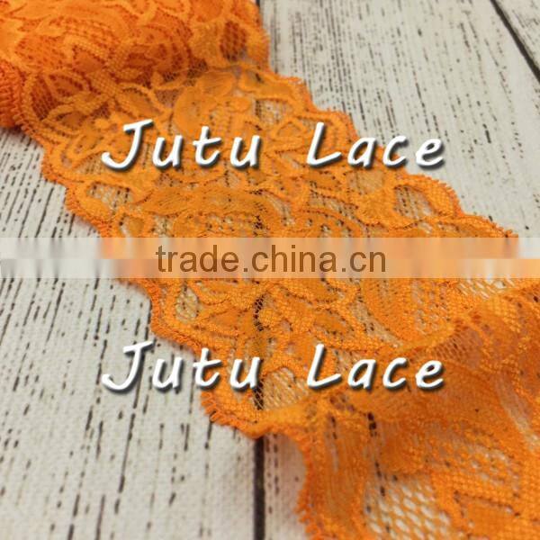 8CM width lace elastic for headband, Laces fabric wholesale African korean silk lace fabrics for party