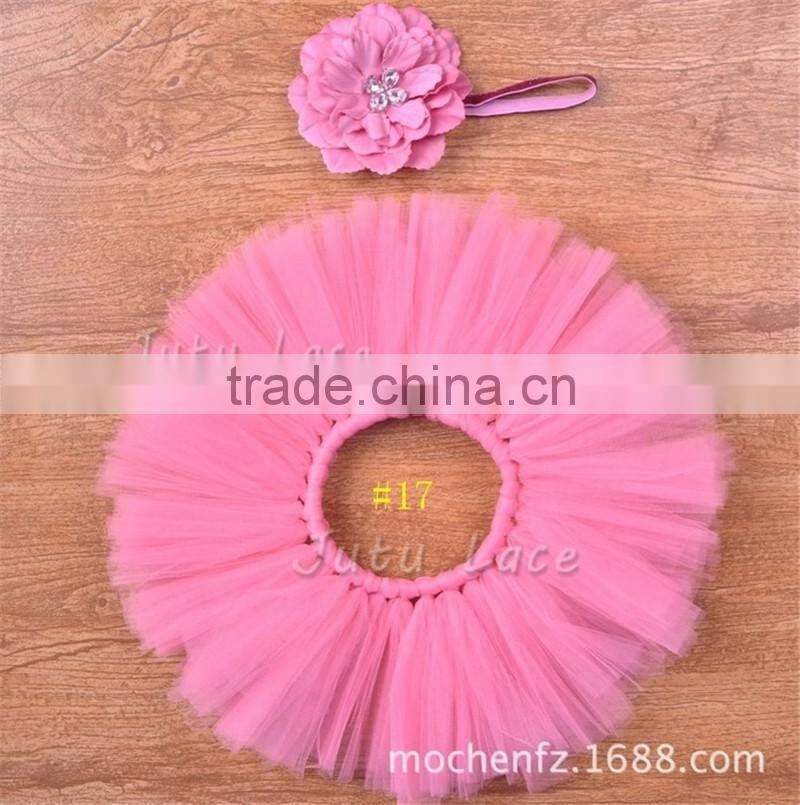 Best Birthday Gift Pink Fluffy Chiffon Flower Tutu Party Baby Kids Picture Skirt Wholesale