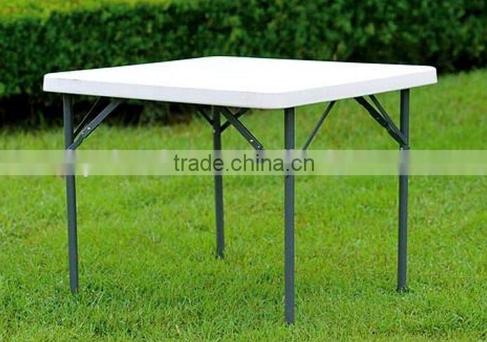 Hight-adjustable Square Dining Room HDPE Plastic Folding Table