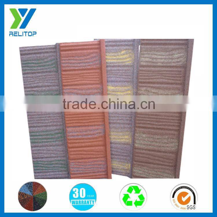 Anti Corrosion Metal Stone Coated Roofing Tile For Villa Apartment