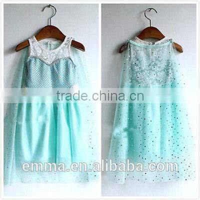 Hot sale snow queen elsa costume elsa dress for children BC2032