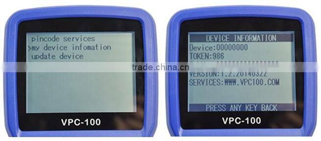 VPC-100 Hand-Held Vehicle PinCode Calculator,500 tokends vpc-100 vpc100 Auto Key Programmer hot sales with best price