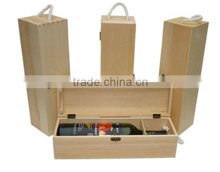 wooden wine carrier case