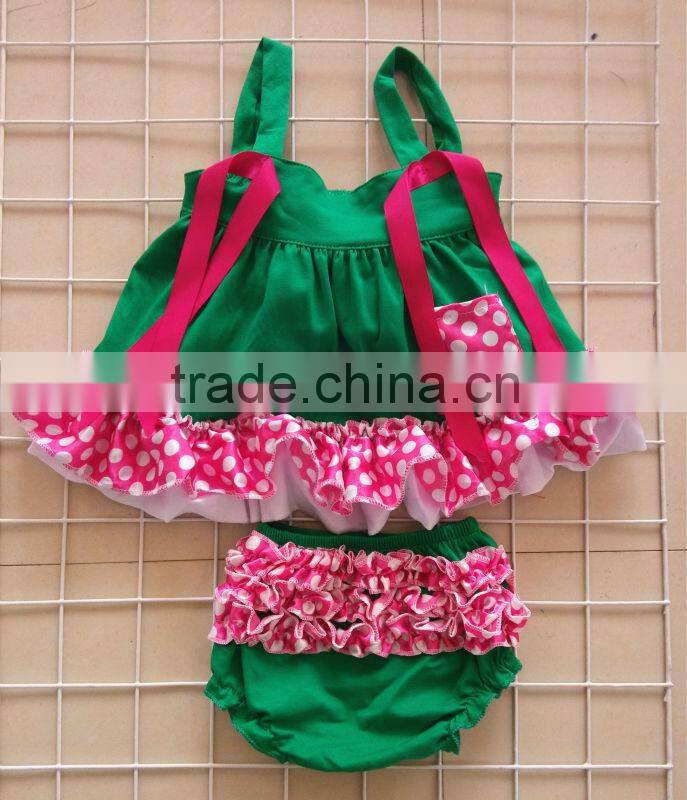 fashion kids clothes bloomer set patriotic baby clothes swing top set