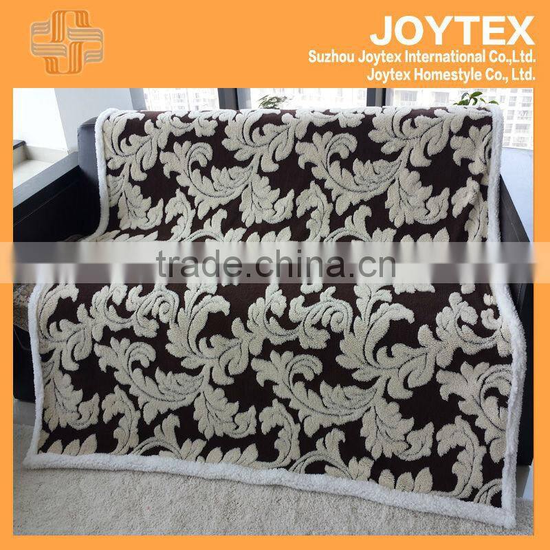 100% polyester microfiber jacquard blanket,China blanket factory