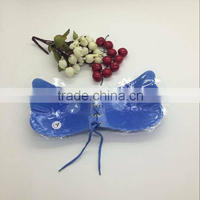 Customized Latest Hot Girls Blue Dress Up Sexy Thin Invisible Wing Bra