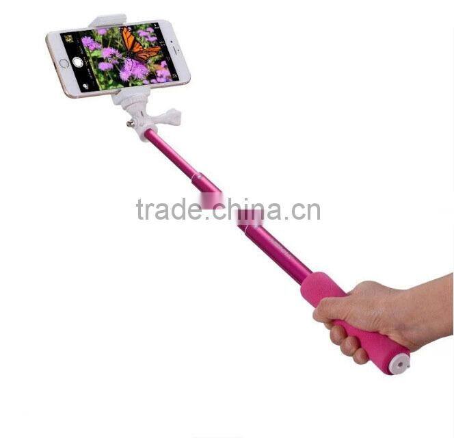 2015 New Design Colorful Aluminum Wireless Monopod Selfie Stick