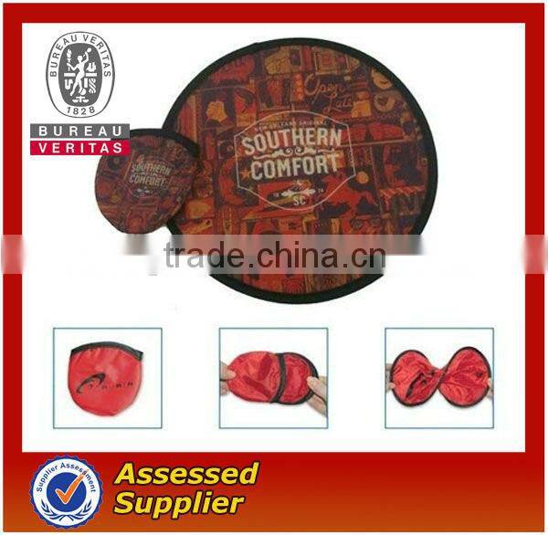 2012 Foldable nylon Frisbee/Fan with a pouch