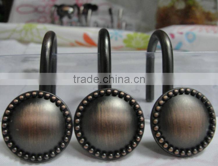 Shower Curtain Hooks, Chrome, 12-Pack/Metal Shower Curtain Rings Hanger Hooks For Shower Curtain Hanging