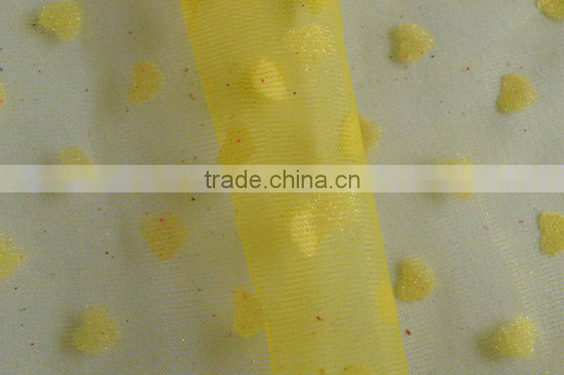 Tulle Metallic Fabric Heart Design for Dress