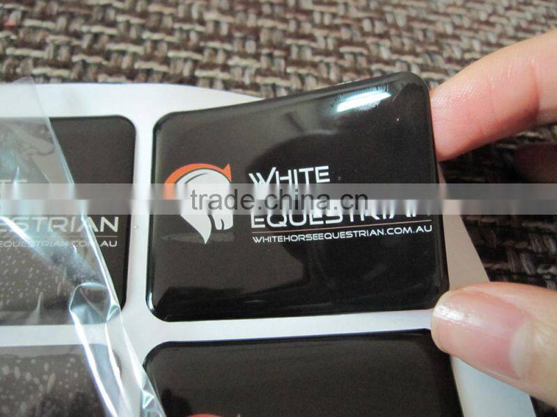 silver epoxy logo sticker with glue (M-EP306)