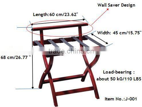 hotel room antique rustic wood luggage rack