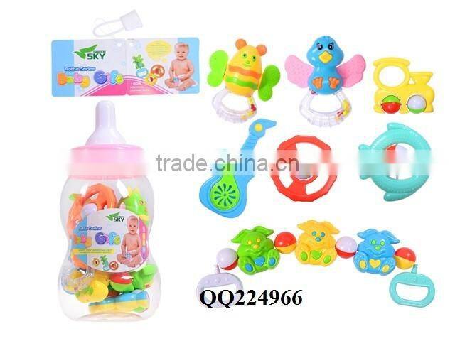 10pcs plastic baby rattle set ,Hot neonate Baby rattle,newborn toys baby gift set