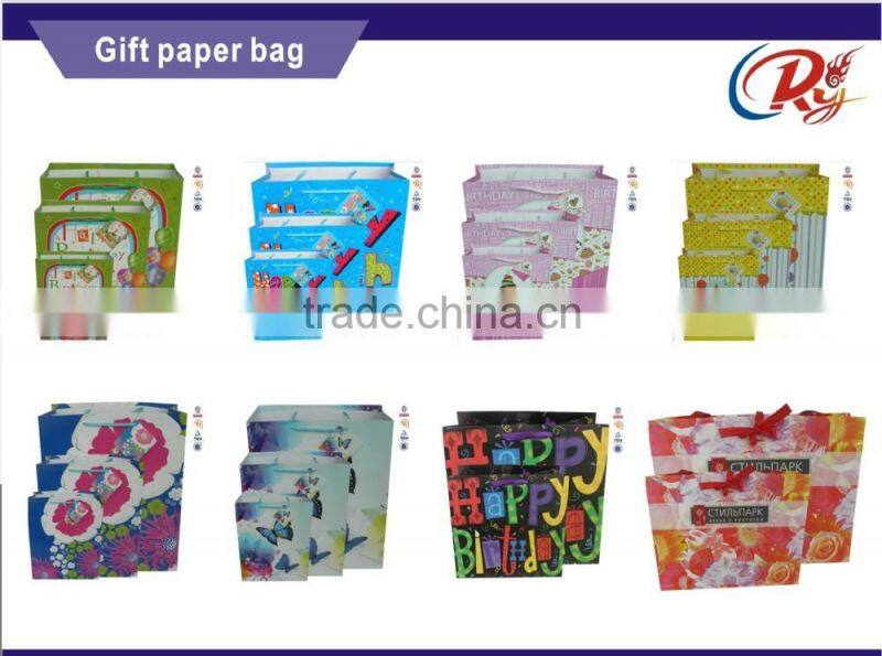 Shopping Paper Bag With Recycled Paper/gift bag /carry bag with logo