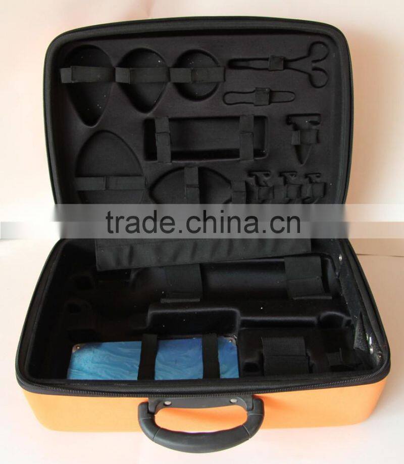 OEM waterproof EVA tool case with customied EVA foam in embossed logo by fabric or PU leather